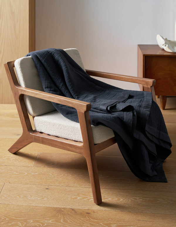 Cotton Grid Matelasse Blanket