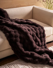 Bubble Textured Faux Fur Blanket