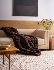 Bubble Textured Faux Fur Blanket