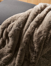 Channel Faux Fur Cuddle Blanket
