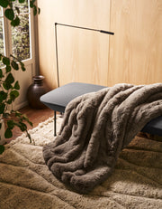 Channel Faux Fur Cuddle Blanket