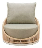 Woven Rattan Swivel Outdoor Accent Chair — alternate view or variant option