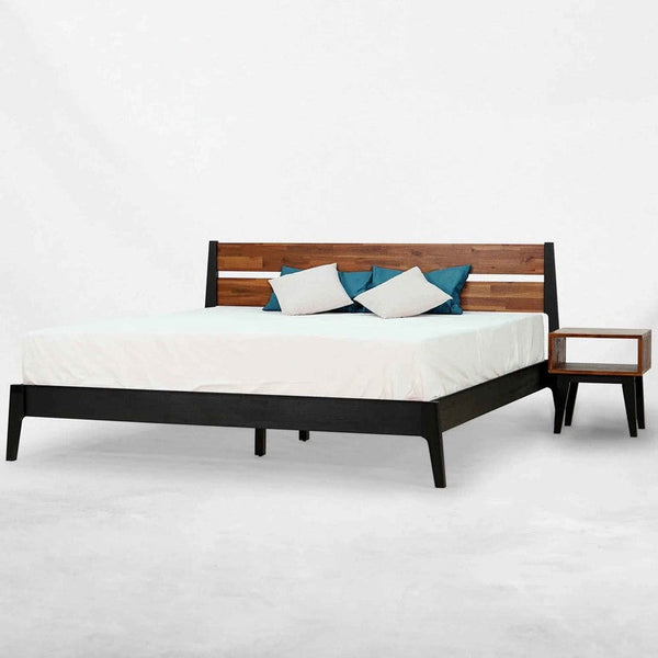 Callisto Solid Wood Bed Frame and Nightstand