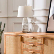 Etched Resin Table Lamp — alternate color temperature setting