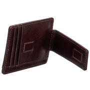 Full-Grain Leather Magnetic Money Clip Wallet