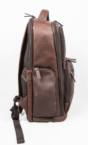 Full-Grain Leather Laptop Backpack