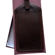 Full-Grain Leather Luggage Tag