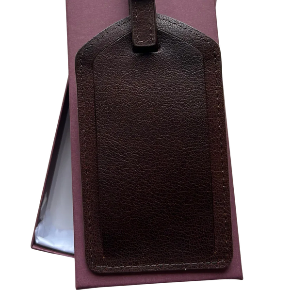 Full-Grain Leather Luggage Tag