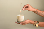 Elderberry Jasmine Citrus Hand-Poured Soy Candle — Hand-poured soy candle with elderberry, jasmine, and citrus in glass or