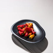 Asymmetric Matte Centerpiece Bowl — back and side profile detail
