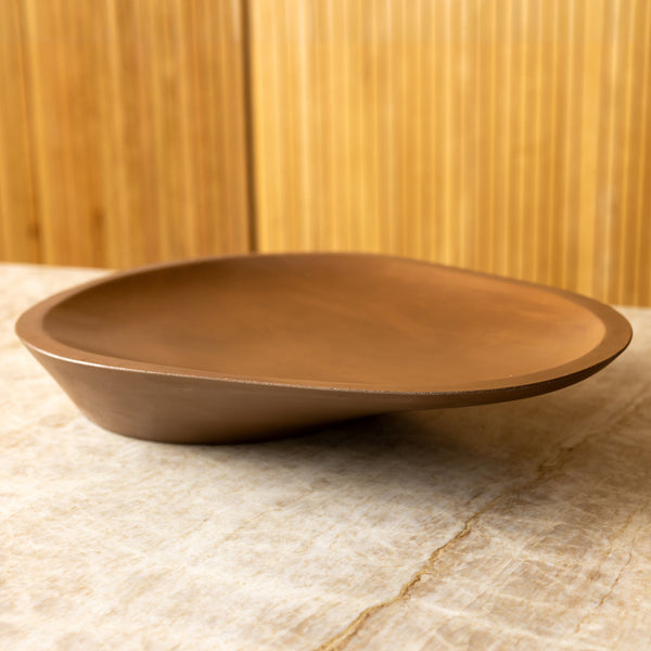 Close-up of material and construction detail — Asymmetric Matte Centerpiece Bowl