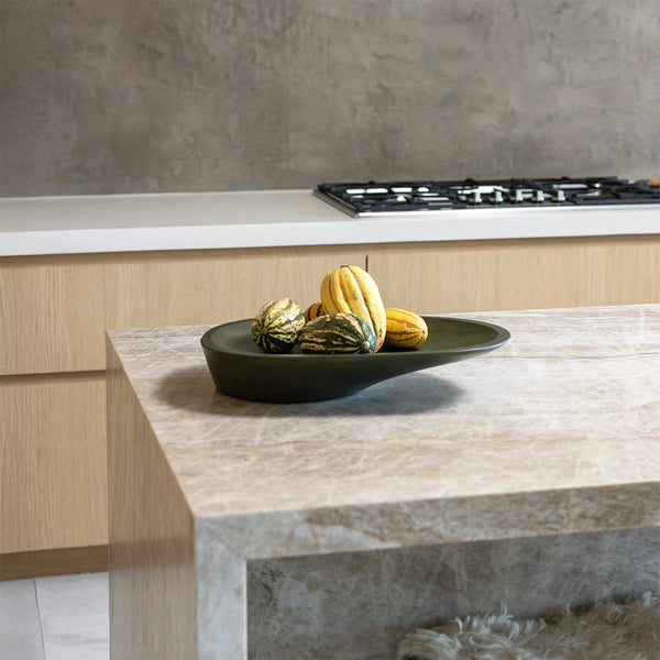 Asymmetric Matte Centerpiece Bowl — interior bowl detail showing depth and grain