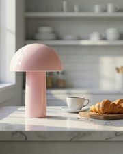 Dome-Shade Cordless Portable Table Lamp