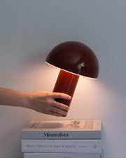 Dome-Shade Cordless Portable Table Lamp