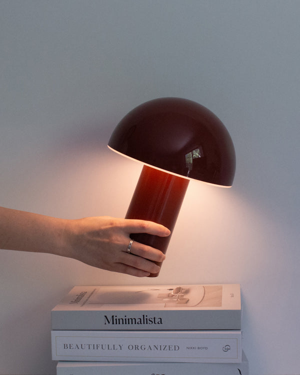 Dome-Shade Cordless Portable Table Lamp