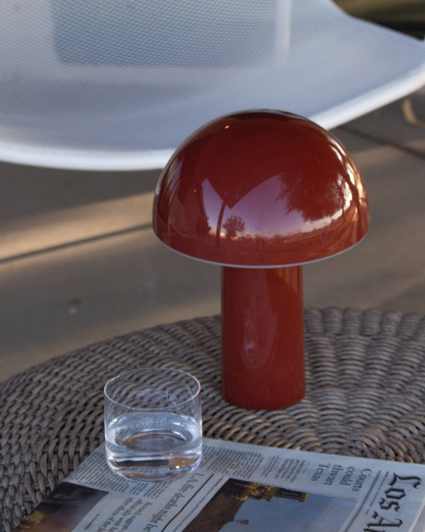 Dome-Shade Cordless Portable Table Lamp