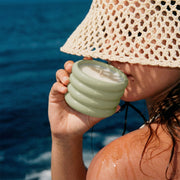Ridged Ceramic Soy Candle