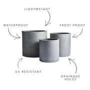 Cylinder Lightweight Planter