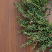 Faux Pine Wreath with Pinecones, 28 in