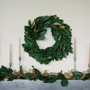 Faux Green Magnolia Leaf Wreath