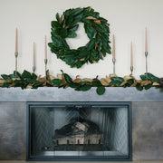Faux Green Magnolia Leaf Wreath