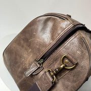Full-Grain Leather Weekender Duffel Bag