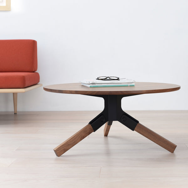 Solid Walnut Round Coffee Table