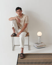 Marble & Glass Globe USB Table Lamp