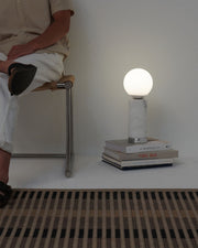 Marble & Glass Globe USB Table Lamp