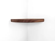 Floating Corner Shelf with Cord Grommet