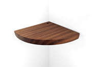 Floating Corner Shelf with Cord Grommet
