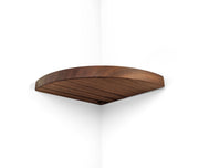 Floating Corner Shelf with Cord Grommet