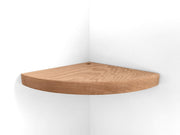 Floating Corner Shelf with Cord Grommet