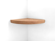 Floating Corner Shelf with Cord Grommet