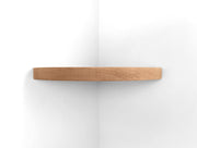 Floating Corner Shelf with Cord Grommet