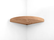 Floating Corner Shelf with Cord Grommet