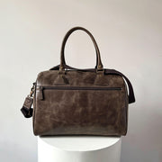 Full-Grain Leather Weekender Duffel Bag