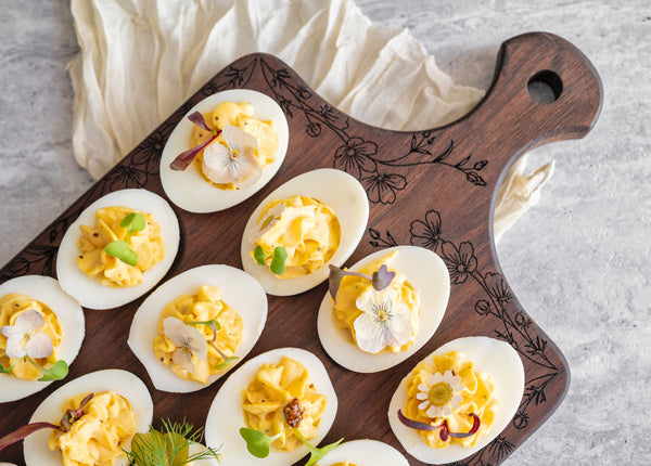 Engraved Wood Deviled Egg Serving Board