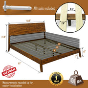 Solid Wood Platform Bed Frame