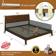 Solid Wood Platform Bed Frame