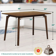 Curved-Leg Solid Wood Dining Table — additional product view 12