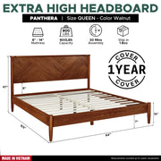 Chevron-Panel Solid Wood Bed Frame — additional product view 12