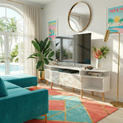 Wide-Wing Media Console TV Stand