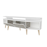 Wide-Wing Media Console TV Stand