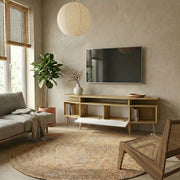 Wide-Wing Media Console TV Stand