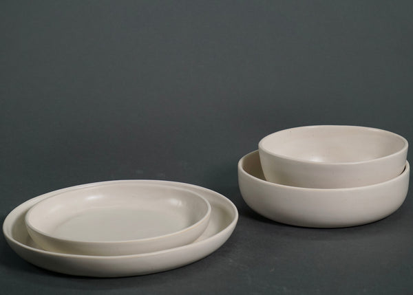 Matte Ivory Ceramic Dinnerware Set
