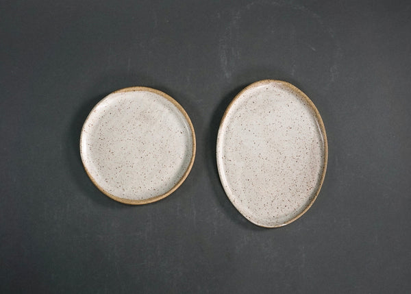 Speckled Stoneware Snack Tray