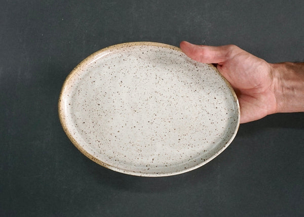 Speckled Stoneware Snack Tray