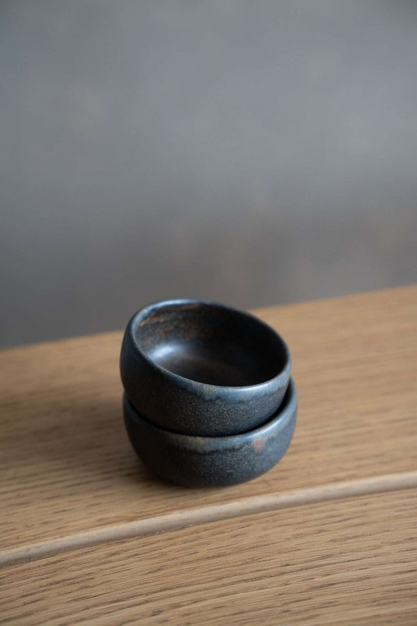 Rust-Glaze Stoneware Pinch Bowl — scale reference and proportion detail