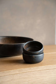Rust-Glaze Stoneware Pinch Bowl — packaging and unboxing view